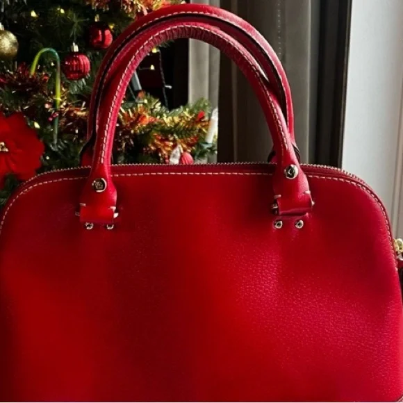 Kate Spade Red Satchel leather Bag with COA Mint condition - Picture 4 of 10
